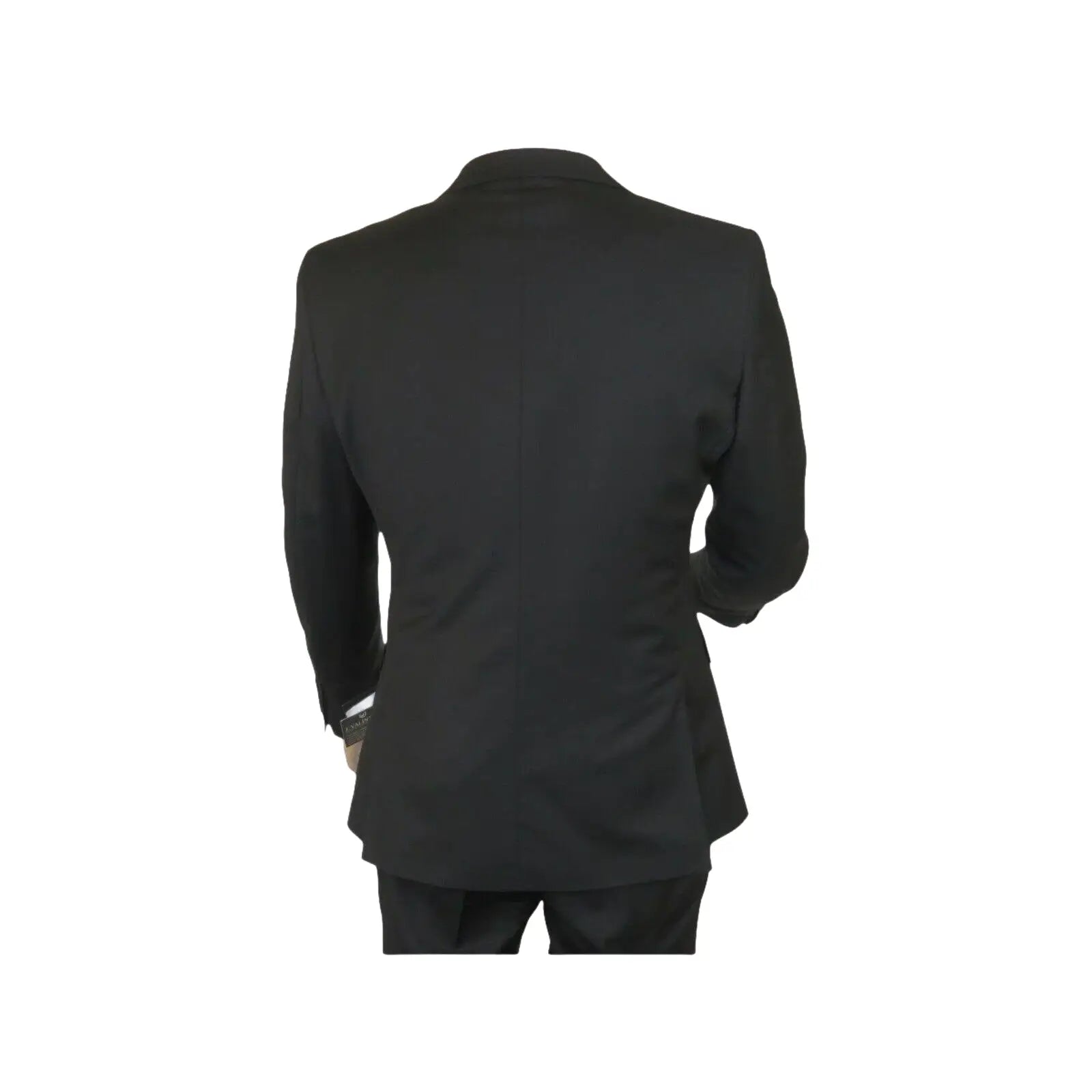 Mens Angelo Rossi 3PC vested Formal or Business Suit poly Rayon 320 Black - J.Valintin Men's Wear Legend - 1719