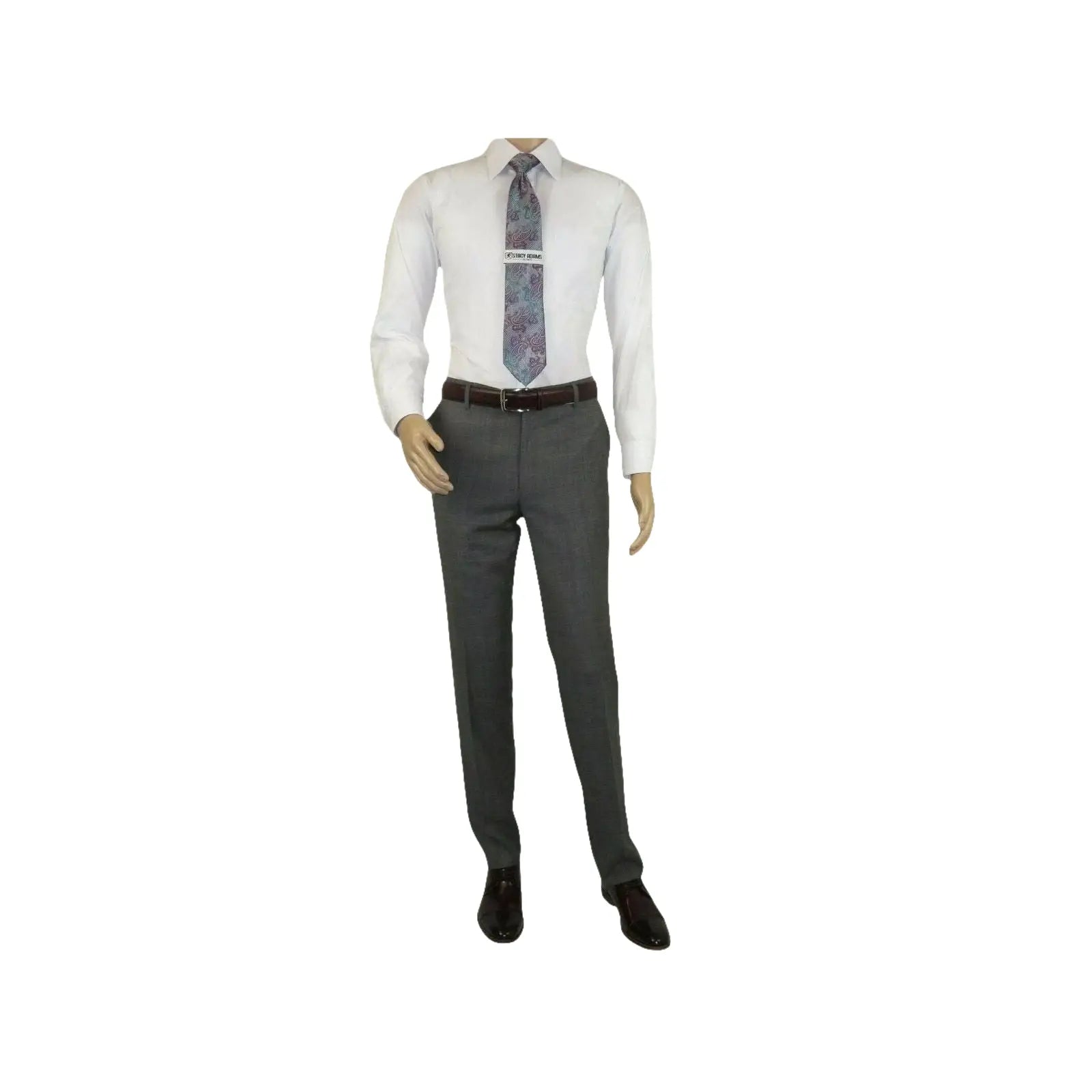 Men's Apollo King 3 piece Vested Business Suit Vested SL203 Gray Textured - J.Valintin Men's Wear Legend - 71392