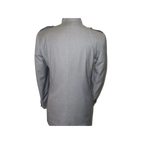 Mens Apollo King Banded Collarless suit Chinese Mandarin Wide leg AG93 Gray - J.Valintin Men's Wear Legend - 31637