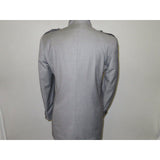 Mens Apollo King Banded Collarless suit Chinese Mandarin Wide leg AG93 Gray - J.Valintin Men's Wear Legend - 31637