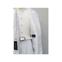 Mens Apollo King Banded Collarless suit Chinese Mandarin Wide leg AG98 White - J.Valintin Men's Wear Legend - 31653