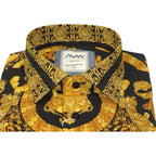 Men's AVM Crystal Shirt Medallion Medusa Cotton Turkey Slim Fit 9628 - 01 Gold - J.Valintin Men's Wear Legend - 9628 - 01 Gold - M