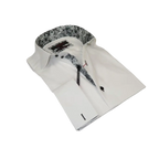 Men's Axxess Turkey Shirt 100% Cotton High Collar 224 - 13 French Cuffs White - J.Valintin Men's Wear Legend - 224 - 13 White - M