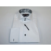 Men's Axxess Turkey Shirt 100% Cotton High Collar 224 - 13 French Cuffs White - J.Valintin Men's Wear Legend - 224 - 13 White - M