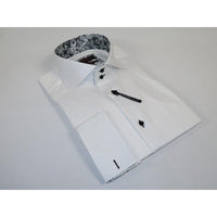 Men's Axxess Turkey Shirt 100% Cotton High Collar 224 - 13 French Cuffs White - J.Valintin Men's Wear Legend - 224 - 13 White - M