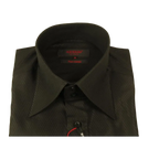 Men's Axxess Turkey Shirt 100% Cotton Long Collar 224 - 06 French Cuffs Black - J.Valintin Men's Wear Legend - 224 - 06 Black - M