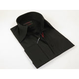 Men's Axxess Turkey Shirt 100% Cotton Long Collar 224 - 06 French Cuffs Black - J.Valintin Men's Wear Legend - 224 - 06 Black - M