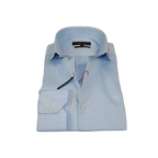 Men's Axxess Turkey Shirt 100% Egyptian Cotton High Collar 224 - 02 Blue Pique - J.Valintin Men's Wear Legend - 224 - 02 Blue - L