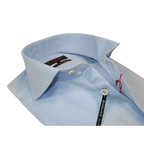 Men's Axxess Turkey Shirt 100% Egyptian Cotton High Collar 224 - 02 Blue Pique - J.Valintin Men's Wear Legend - 224 - 02 Blue - L