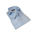 Men's Axxess Turkey Shirt 100% Egyptian Cotton High Collar 224 - 02 Blue Pique - J.Valintin Men's Wear Legend - 224 - 02 Blue - L