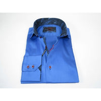 Men's Axxess Turkey Shirt 100% Egyptian Cotton High Collar 224 - 09 Royal Blue - J.Valintin Men's Wear Legend - 224 - 09 Royal - L