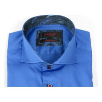 Men's Axxess Turkey Shirt 100% Egyptian Cotton High Collar 224 - 09 Royal Blue - J.Valintin Men's Wear Legend - 224 - 09 Royal - L