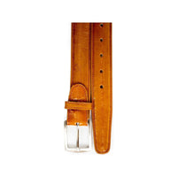 Men's Belvedere Belt Genuine Eel Hand Made Style 2002 Antique Camel - J.Valintin Men's Wear Legend - 2002 Genuine Eel Ant Camel