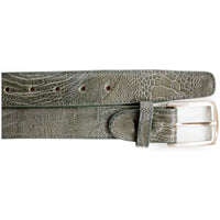 Men's Belvedere Belt Genuine Ostrich Leg up to Size 44 #2000 Gray - J.Valintin Men's Wear Legend - 2000 OSTRICH LEG Gray_44