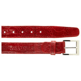 Men's Belvedere Belt Genuine Ostrich Leg up to Size 44 #2000 Red - J.Valintin Men's Wear Legend - 2000 OSTRICH LEG Red 44