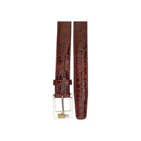 Men's Belvedere Genuine Alligator Belt Dressy Style 2008 Hand Made Peanut - J.Valintin Men's Wear Legend - 2008 Genuine Alligator Peanut