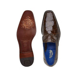 Men's Belvedere Genuine Alligator Slip - on Dress Shoes Genova Chocolate Brown R53 - J.Valintin Men's Wear Legend - Genova - Brown R53_10