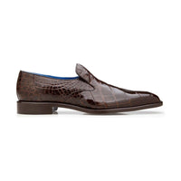 Men's Belvedere Genuine Alligator Slip - on Dress Shoes Genova Chocolate Brown R53 - J.Valintin Men's Wear Legend - Genova - Brown R53_10