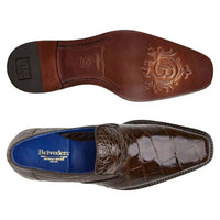 Men's Belvedere Genuine Alligator Slip - on Dress Shoes Genova Chocolate Brown R53 - J.Valintin Men's Wear Legend - Genova - Brown R53_10