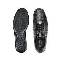 Mens Belvedere Genuine Hornback Caiman Crocodile and Soft Calf Astor Black 33599 - J.Valintin Men's Wear Legend - Astor - Black 33599_8