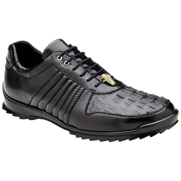 Mens Belvedere Genuine Hornback Caiman Crocodile and Soft Calf Astor Black 33599 - J.Valintin Men's Wear Legend - Astor - Black 33599_8