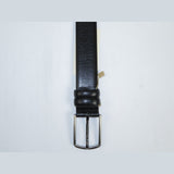 Mens Black Genuine Leather Belt PIERO ROSSI Turkey Soft Full Grain #Black - A - J.Valintin Men's Wear Legend - 97168