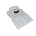 Mens CEREMONIA Clergy Pastor Priest Shirt 100% Cotton Turkey #stn 13 HYB White - J.Valintin Men's Wear Legend - 96989