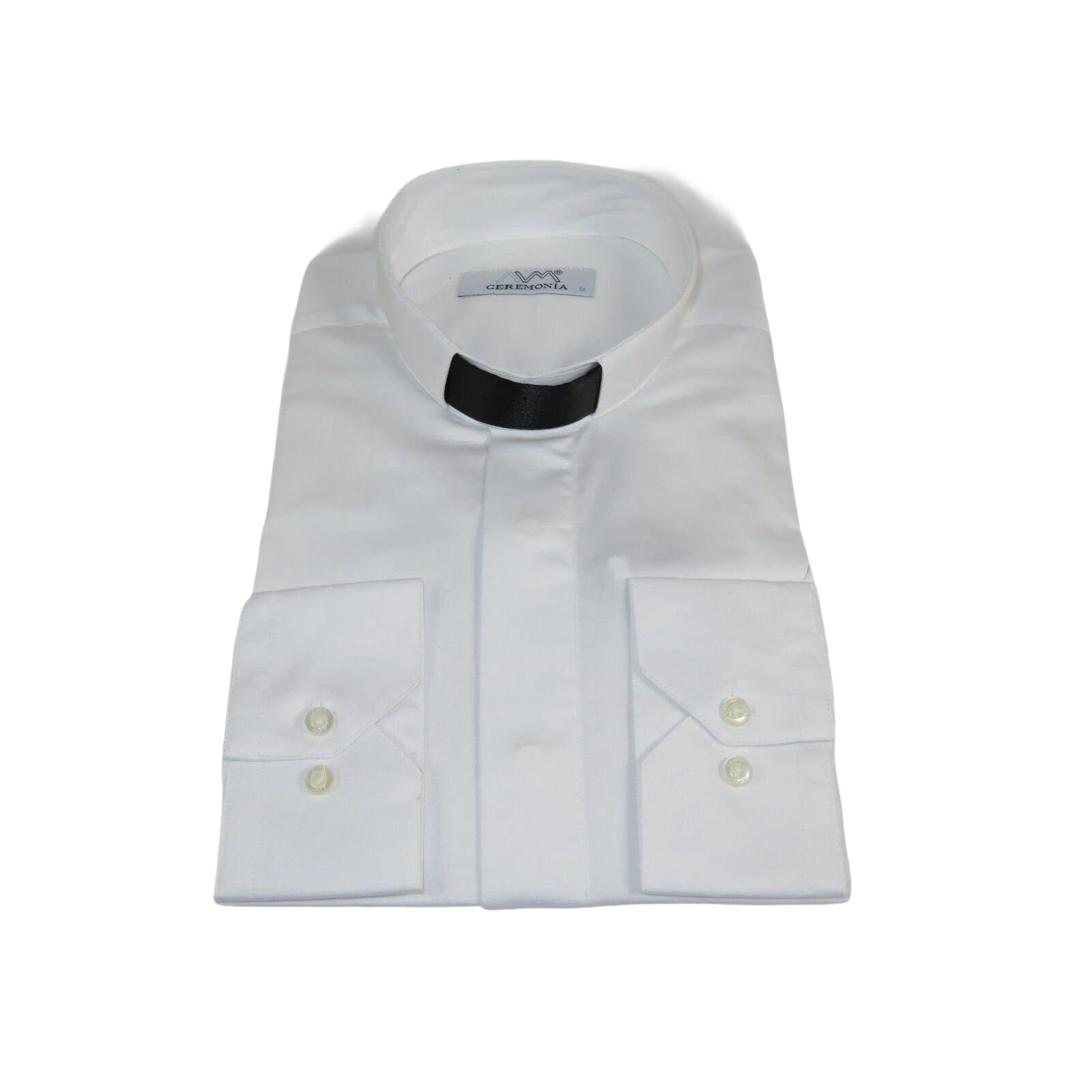Mens CEREMONIA Clergy Pastor Priest Shirt 100% Cotton Turkey #stn 13 HYB White - J.Valintin Men's Wear Legend - 96989