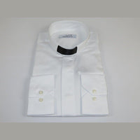 Mens CEREMONIA Clergy Pastor Priest Shirt 100% Cotton Turkey #stn 13 HYB White - J.Valintin Men's Wear Legend - 96989