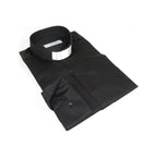 Mens CEREMONIA Clergy Pastor Priest Shirt 100% Cotton Turkey #stn 15 HYB Black - J.Valintin Men's Wear Legend - 97060