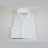 Mens CEREMONIA Formal Shirt Hidden Button 100% Cotton Slim Fit #9010 13 White - J.Valintin Men's Wear Legend - 97115