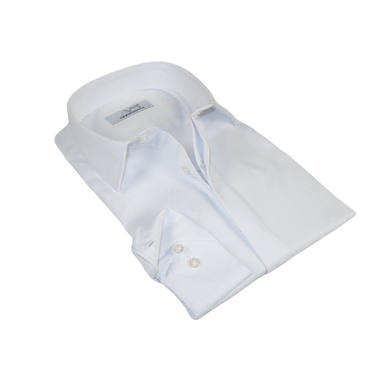 mens white dress shirt hidden buttons White french cuff 100% cotton Shirt with hidden buttons at Hockerty