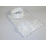 Mens CEREMONIA Pastor Shirt 100% Cotton Turkey Banded Collar #stn 13hyk White - J.Valintin Men's Wear Legend - 97110