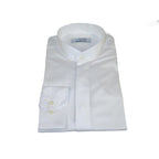 Mens CEREMONIA Pastor Shirt 100% Cotton Turkey Banded Collar #stn 13hyk White - J.Valintin Men's Wear Legend - 97110