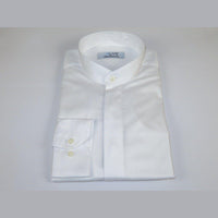 Mens CEREMONIA Pastor Shirt 100% Cotton Turkey Banded Collar #stn 13hyk White - J.Valintin Men's Wear Legend - 97110