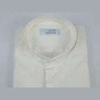 Mens CEREMONIA Pastor Shirt 100% Cotton Turkey Banded Collar #stn 17 hyk Ivory - J.Valintin Men's Wear Legend - 96994