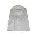 Mens CEREMONIA Pastor Shirt 100% Cotton Turkey Banded Collar #stn 17 hyk Ivory - J.Valintin Men's Wear Legend - 96994