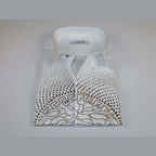 Mens CEREMONIA Shirt 100% Cotton Medusa Medallion Rhine Stones #STN 13 VRS white - J.Valintin Men's Wear Legend - 97085