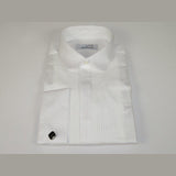 Mens CEREMONIA Tuxedo Formal Shirt 100% Cotton Turkey Slim Fit #stn 13 ata White - J.Valintin Men's Wear Legend - 97014