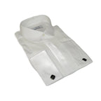 Mens CEREMONIA Tuxedo Formal Shirt 100% Cotton Turkey Slim Fit #stn 13 ata White - J.Valintin Men's Wear Legend - 97014