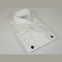 Mens CEREMONIA Tuxedo Formal Shirt 100% Cotton Turkey Slim Fit #stn 13 ata White - J.Valintin Men's Wear Legend - 97014