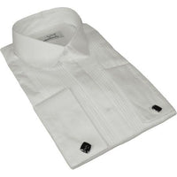 Mens CEREMONIA Tuxedo Formal Shirt 100% Cotton Turkey Slim Fit #stn 13 ata White - J.Valintin Men's Wear Legend - 97014