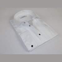 Mens CEREMONIA Tuxedo Formal Shirt 100% Cotton Turkey Slim Fit #stn 13 ATD White - J.Valintin Men's Wear Legend - 97009