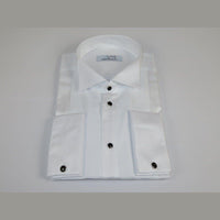 Mens CEREMONIA Tuxedo Formal Shirt 100% Cotton Turkey Slim Fit #stn 13 ATD White - J.Valintin Men's Wear Legend - 97009