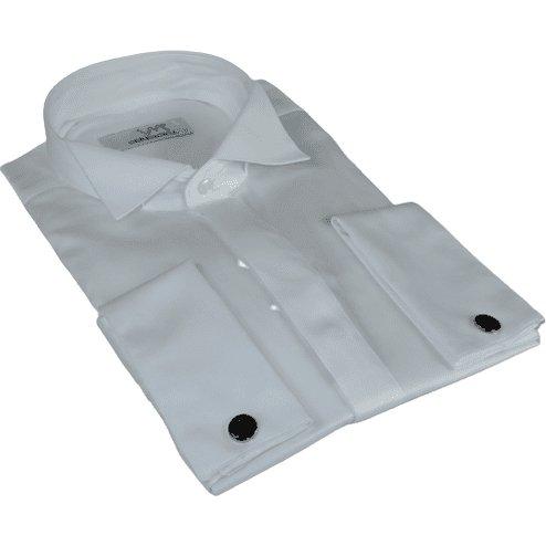 Mens CEREMONIA Tuxedo Formal Shirt 100% Cotton Turkey Slim Fit #stn 13 ATY white - J.Valintin Men's Wear Legend - 96984