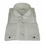 Mens CEREMONIA Tuxedo Formal Shirt 100% Cotton Turkey Slim Fit #stn 17 abt ivory - J.Valintin Men's Wear Legend - 97004