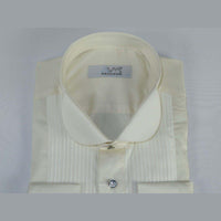 Mens CEREMONIA Tuxedo Formal Shirt 100% Cotton Turkey Slim Fit #stn 17 abt ivory - J.Valintin Men's Wear Legend - 97004