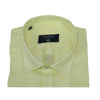 Men's Ciazzo Turkey 100% Linen Breathable Shirt Short Sleeves #Linen 22 Yellow - J.Valintin Men's Wear Legend - 101059