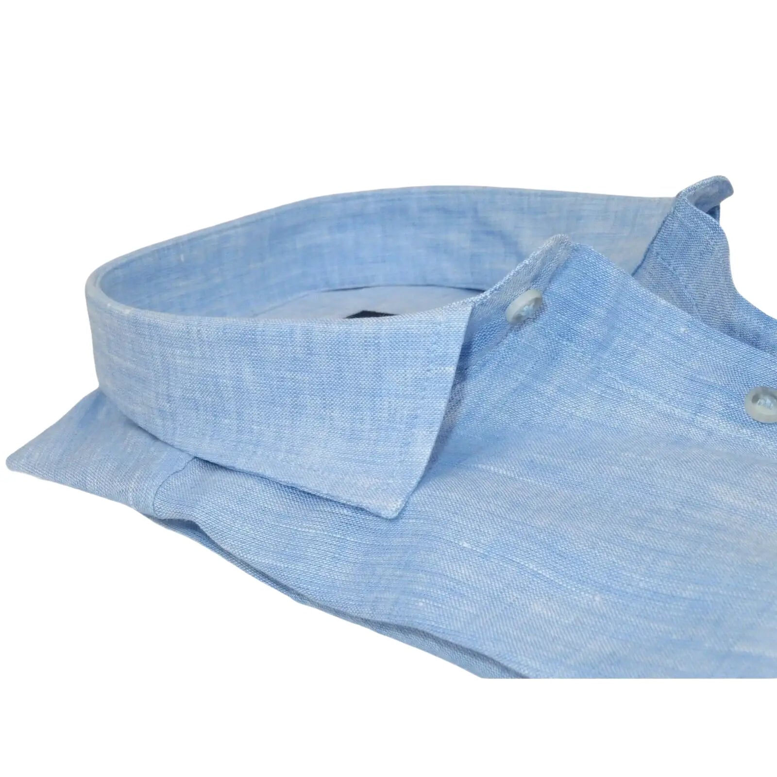 Men's Ciazzo Turkey 100% Linen Breathable Shirt Short Sleeves #Linen 32 Med Blue - J.Valintin Men's Wear Legend - 101075