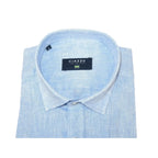 Men's Ciazzo Turkey 100% Linen Breathable Shirt Short Sleeves #Linen 32 Med Blue - J.Valintin Men's Wear Legend - 101075